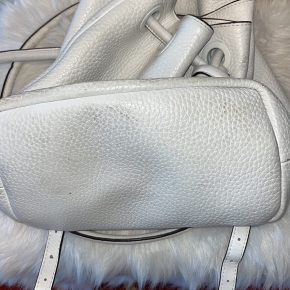 Michael Michael Kors white heavy leather classic large slouchy backpack bag - Picture 7 of 16